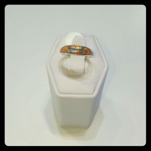 Sterling silver inlaid ring